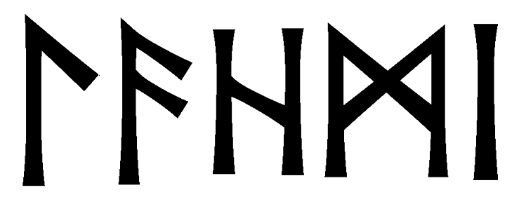 lahmi - Напиши имя  LAHMI рунами  - ᛚᚨᛗᛁ - Значение и характер имени  LAHMI - 