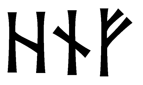 hnf - Напиши имя  HNF рунами  - ᚺᚾᚠ - Значение и характер имени  HNF -