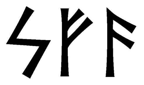 sfa - Напиши имя  SFA рунами  - ᛋᚠᚨ - Значение и характер имени  SFA - 