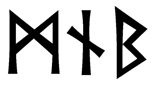 mnb - Напиши имя  MNB рунами  - ᛗᚾᛒ - Значение и характер имени  MNB - 