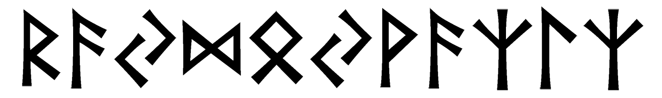 raydoyvazlz - Напиши имя  RAYDOYVAZLZ рунами  - ᚱᚨᛞᛟᚹᚨᛉᛚᛉ - Значение и характер имени  RAYDOYVAZLZ - 