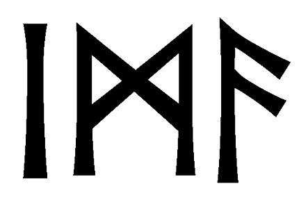 ima - Напиши имя  IMA рунами  - ᛁᛗ - Значение и характер имени  IMA - 