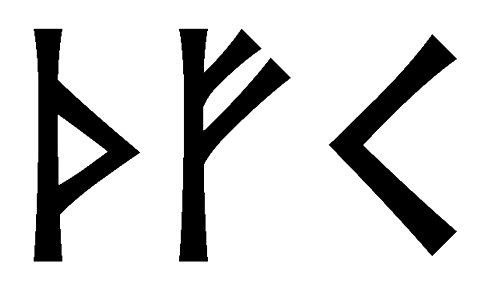 thfk - Напиши имя  THFK рунами  - ᛏᚺᚠᚲ - Значение и характер имени  THFK - 