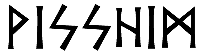 visshim - Напиши имя  ВЫСШИМ рунами  - ᚹᛁᛋᛋᚺᛁᛗ - Значение и характер имени  ВЫСШИМ - 