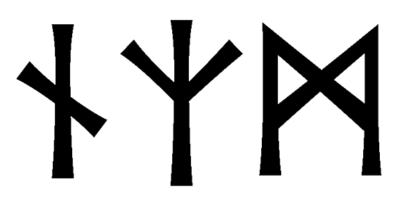 nzm - Напиши имя  NZM рунами  - ᚾᛉᛗ - Значение и характер имени  NZM -