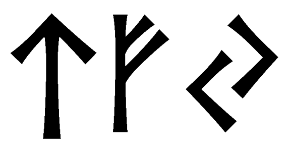 tfj - Напиши имя  TFJ рунами  - ᛏᚠᛃ - Значение и характер имени  TFJ -