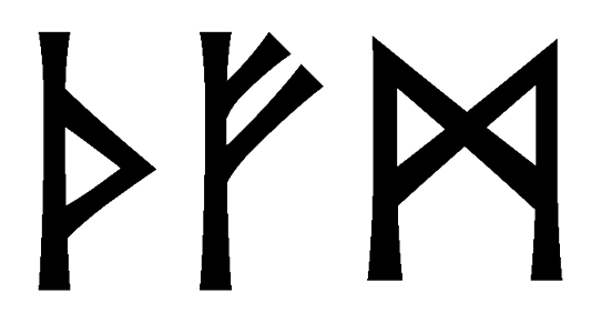 thfm - Напиши имя  THFM рунами  - ᛏᚺᚠᛗ - Значение и характер имени  THFM - 