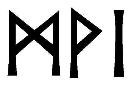 mvi - Напиши имя MVI рунами - ᛗᛁ - Значение и характер имени MVI -