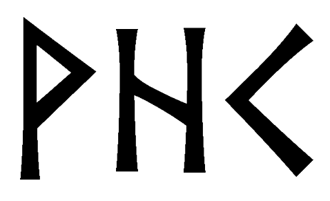 vhk - Напиши имя  VHK рунами  - ᚺᚲ - Значение и характер имени  VHK -