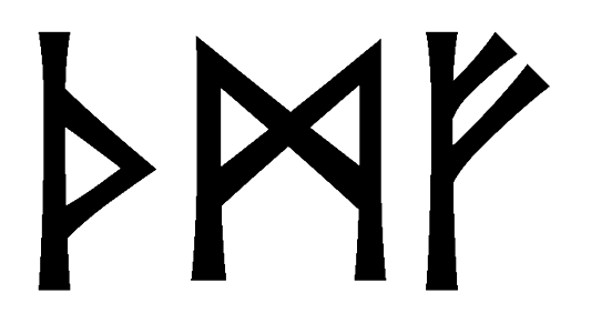 thmf - Напиши имя  THMF рунами  - ᛏᚺᛗᚠ - Значение и характер имени  THMF - 