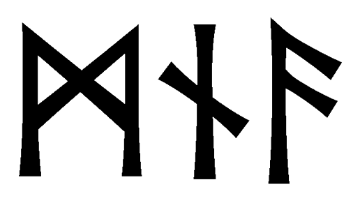 mna - Напиши имя MNA рунами - ᛗᚾᚨ - Значение и характер имени MNA -