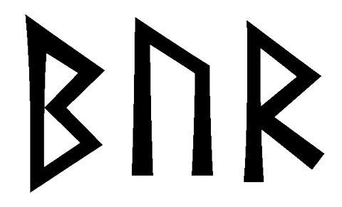 bur - Напиши имя  БУРЬ рунами  - ᛒᚢᚱ - Значение и характер имени  БУРЬ - 