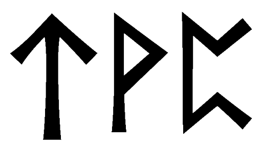 tvp - Напиши имя  TVP рунами  - ᛏᛈ - Значение и характер имени  TVP - 