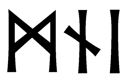 mni - Напиши имя  MNI рунами  - ᛗᚾᛁ - Значение и характер имени  MNI - 