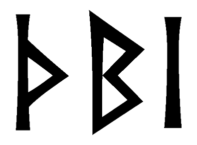 thbi - Напиши имя  THBI рунами  - ᛏᚺᛒᛁ - Значение и характер имени  THBI - 