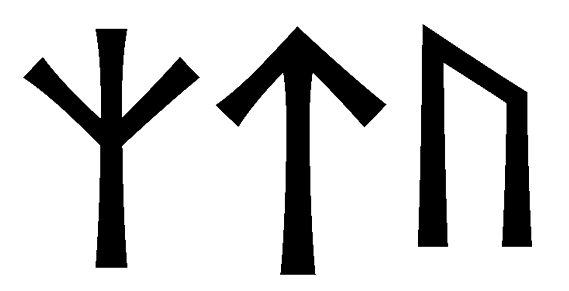 ztu - Напиши имя  ZTU рунами  - ᛉᛏᚢ - Значение и характер имени  ZTU - 