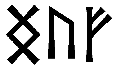 nguf - Напиши имя  NGUF рунами  - ᚾᚷᚢᚠ - Значение и характер имени  NGUF -