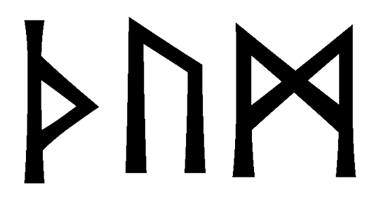 thum - Напиши имя  THUM рунами  - ᛏᚺᚢᛗ - Значение и характер имени  THUM - 