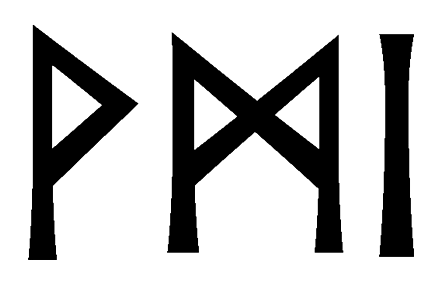 vmi - Напиши имя VMI рунами - ᛗᛁ - Значение и характер имени VMI -
