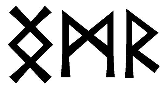 ngmr - Напиши имя  NGMR рунами  - ᚾᚷᛗᚱ - Значение и характер имени  NGMR -