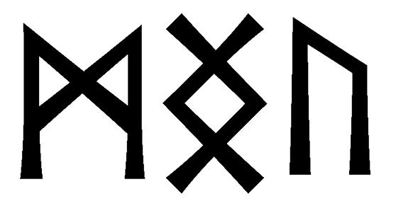 mngu - Напиши имя  MNGU рунами  - ᛗᚾᚷᚢ - Значение и характер имени  MNGU - 