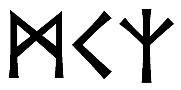 mkz - Напиши имя  MKZ рунами  - ᛗᚲᛉ - Значение и характер имени  MKZ - 