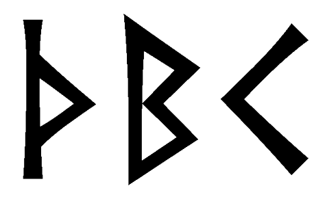 thbk - Напиши имя  THBK рунами  - ᛏᚺᛒᚲ - Значение и характер имени  THBK - 