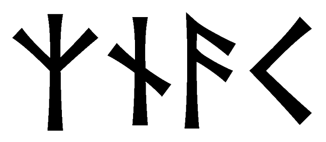 znak - Напиши имя ЗНАК рунами - ᛉᚾᚨᚲ - Значение и характер имени ЗНАК -