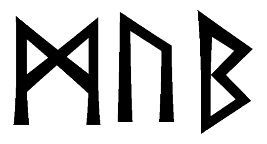 mub - Напиши имя  MUB рунами  - ᛗᚢᛒ - Значение и характер имени  MUB - 