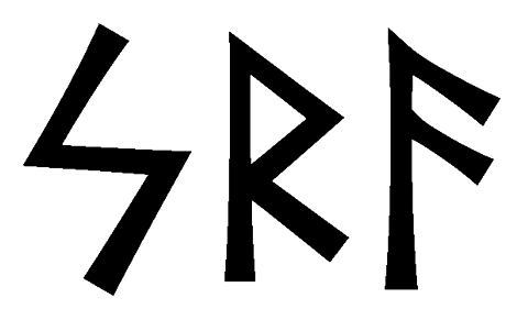 sra - Напиши имя  SRA рунами  - ᛋᚱᚨ - Значение и характер имени  SRA - 