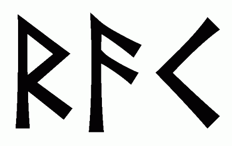 rak - Напиши имя  RAK рунами  - ᚱᚨᚲ - Значение и характер имени  RAK - 