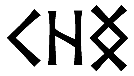 khng - Напиши имя  KHNG рунами  - ᚲᚺᚾᚷ - Значение и характер имени  KHNG -