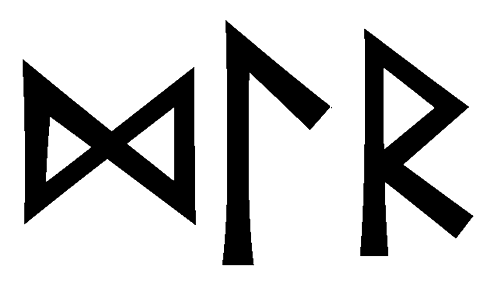 dlr - Напиши имя  DLR рунами  - ᛞᛚᚱ - Значение и характер имени  DLR - 