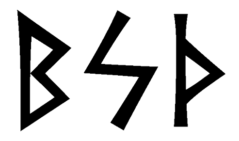 bsth - Напиши имя  BSTH рунами  - ᛒᛋᛏᚺ - Значение и характер имени  BSTH -