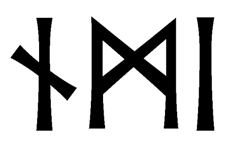 nmi - Напиши имя  NMI рунами  - ᚾᛗᛁ - Значение и характер имени  NMI - 